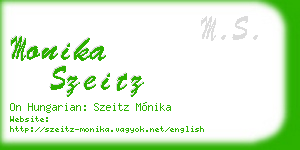 monika szeitz business card