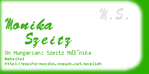 monika szeitz business card